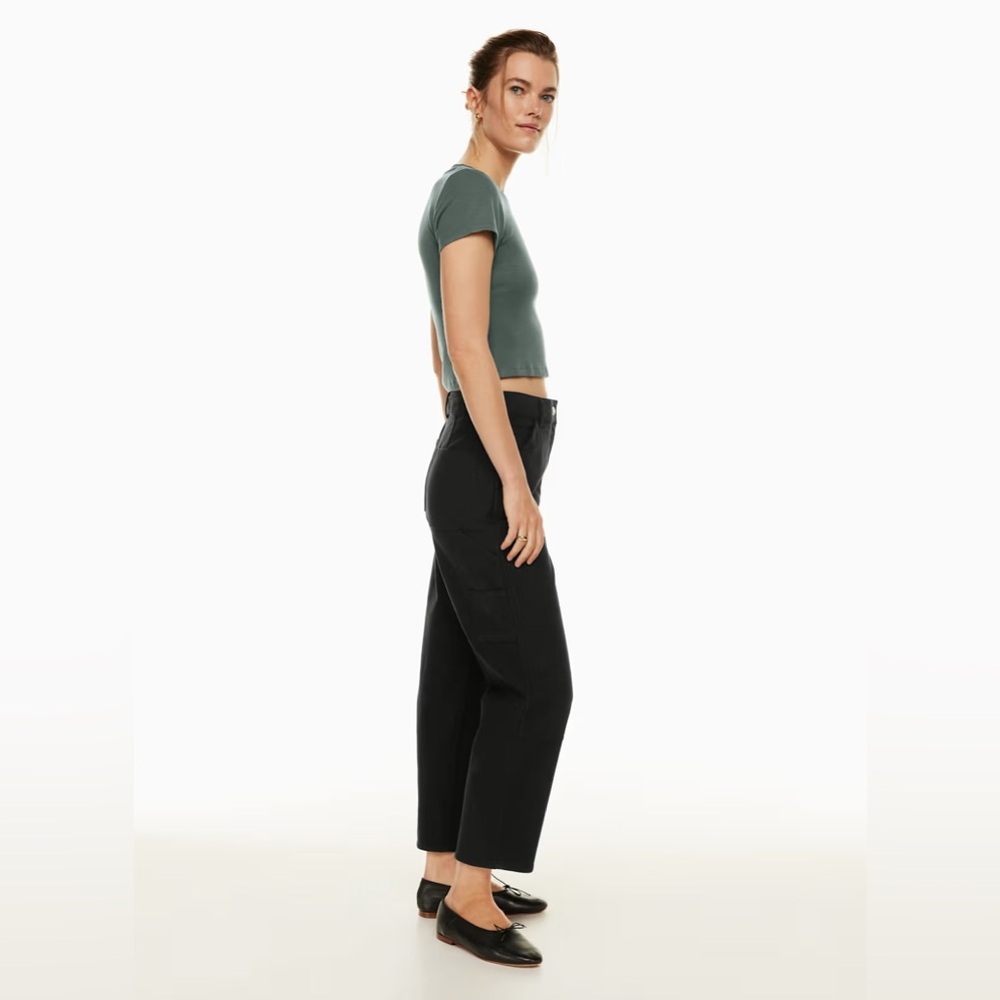 Wilfred Free Aritzia Brennan Carpenter Black Pants Size 0 Pockets Loop Cotton - Picture 5 of 16